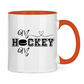 Tasse zweifarbig HOCKEY MOM HEART