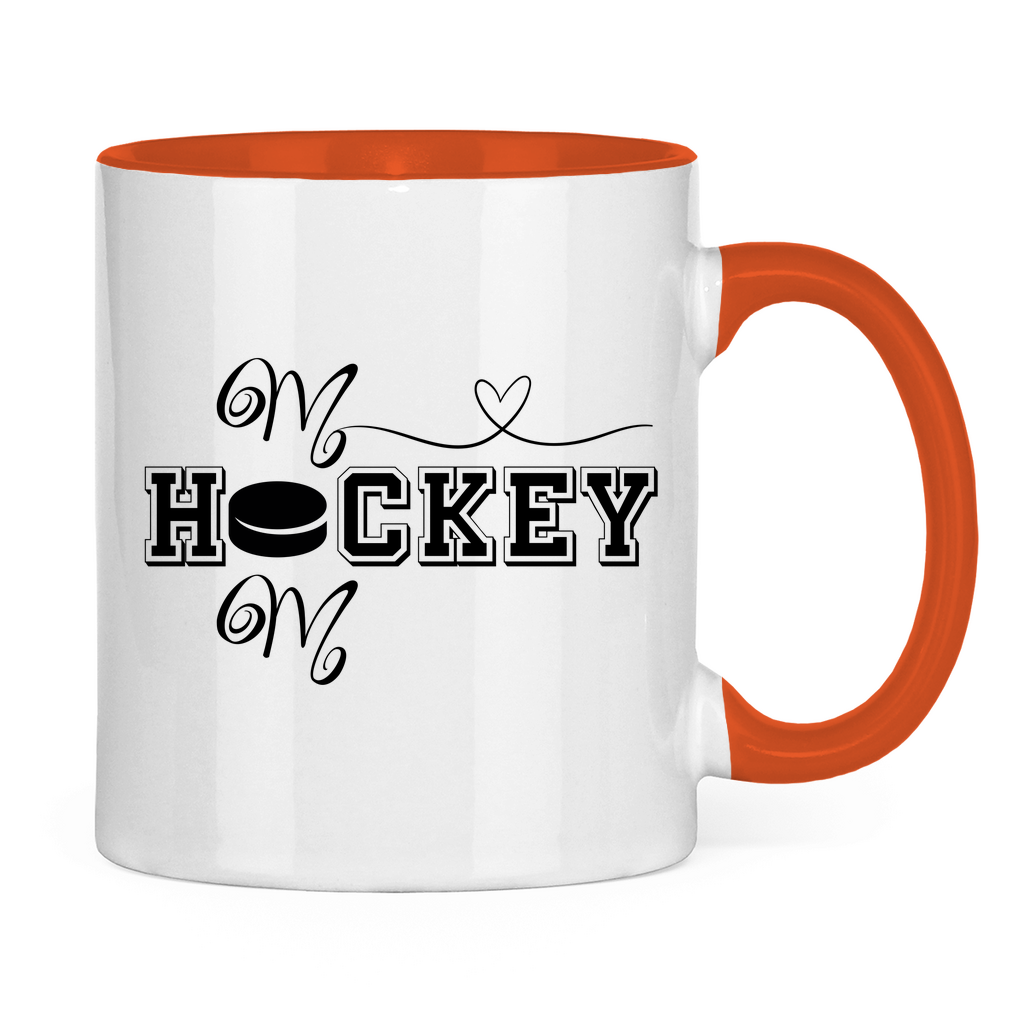 Tasse zweifarbig HOCKEY MOM HEART