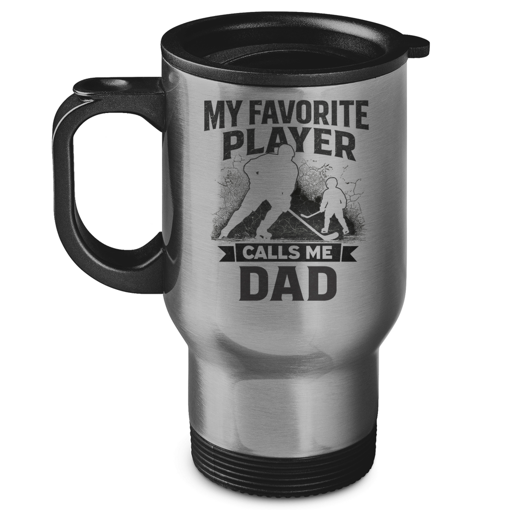 Edelstahl-Thermobecher HOCKEYDAD FAVORITE PLAYER