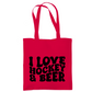 Tragetasche  I LOVE HOCKEY & BEER