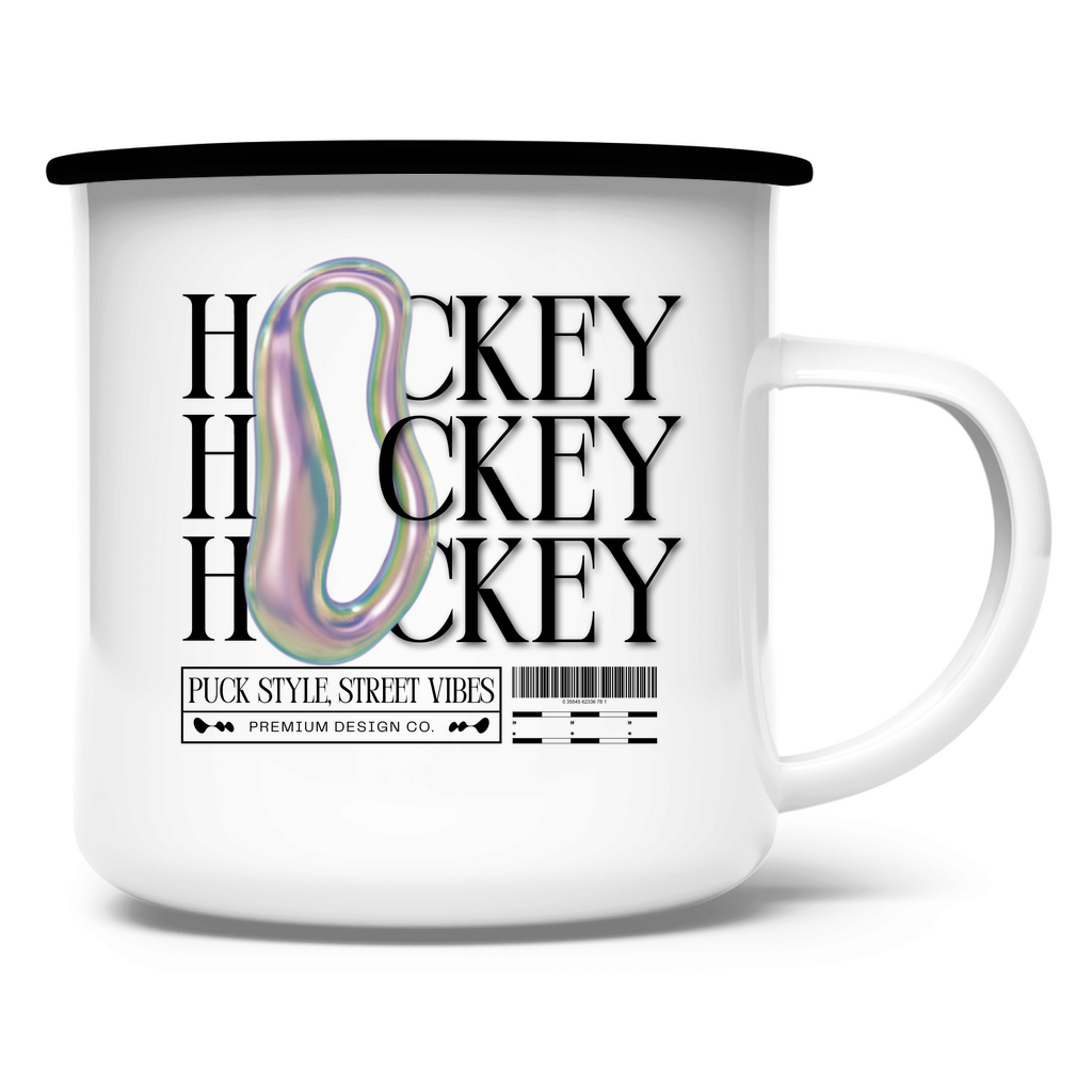 Emaille Tasse HOCKEY MODERN