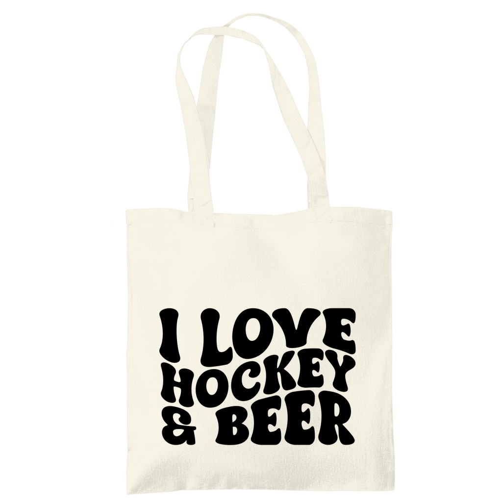 Tragetasche  I LOVE HOCKEY & BEER