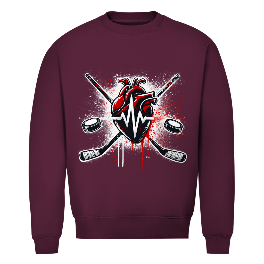 Unisex Sweatshirt HOCKEY HEARTBEAT