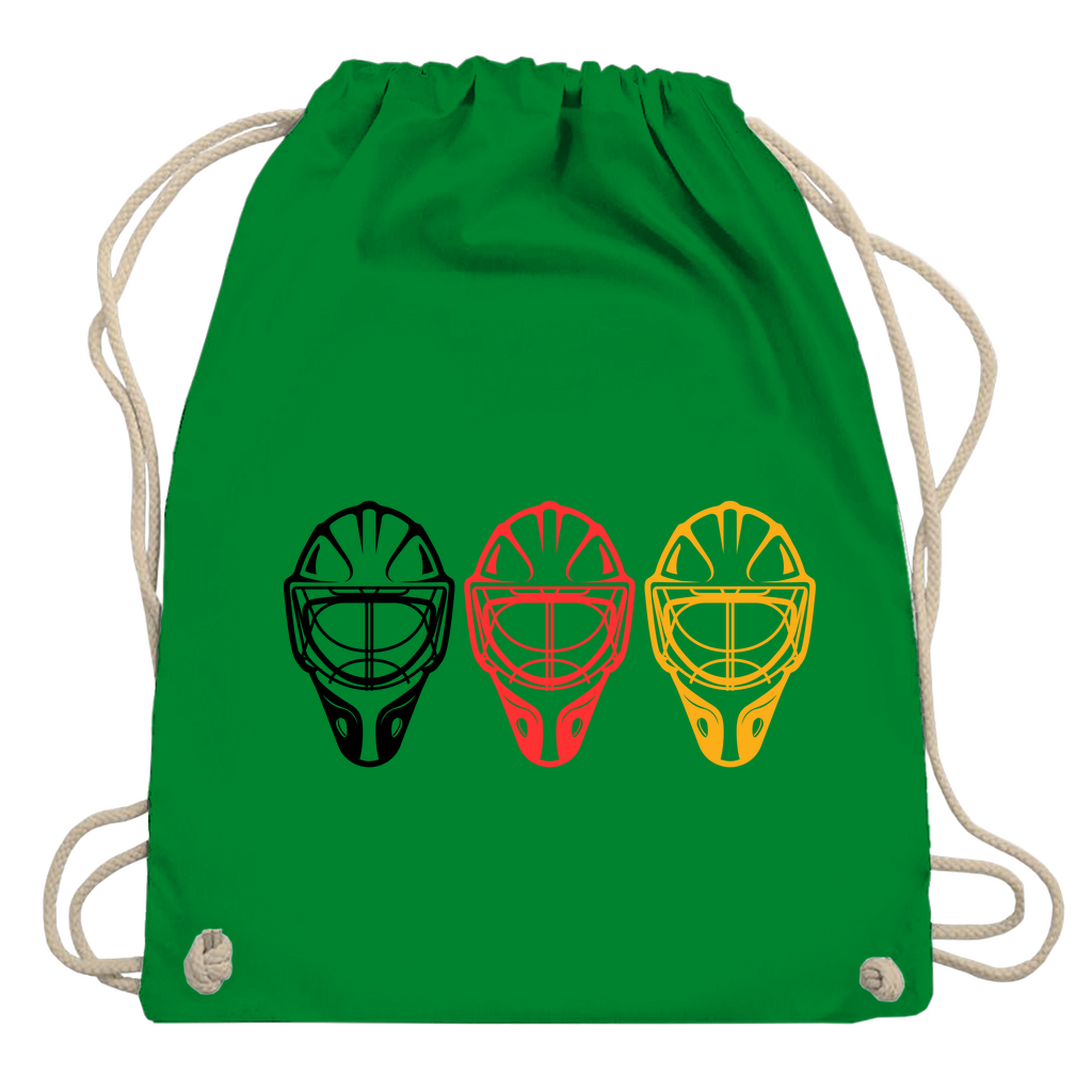 Turnbeutel GOALIE MASKE SCHWARZ-ROT-GOLD