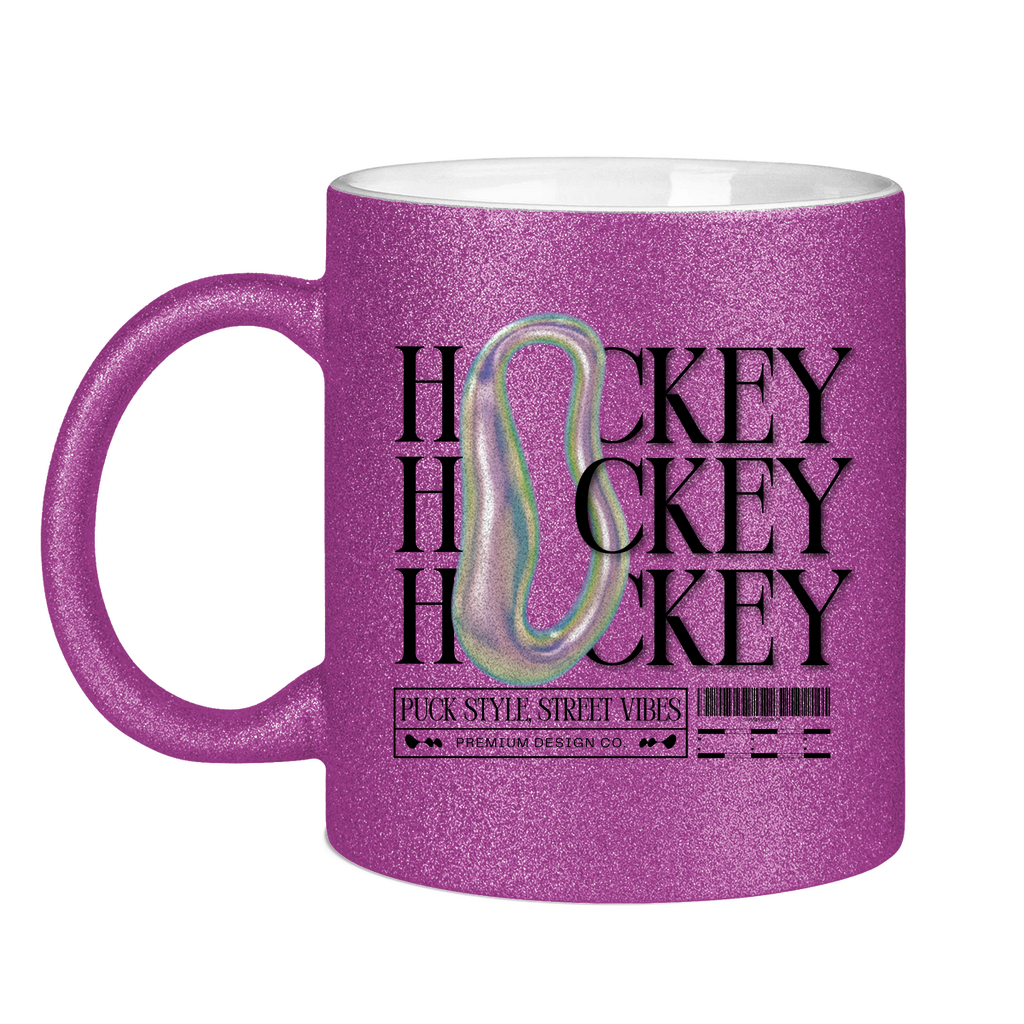 Glitzertasse HOCKEY MODERN