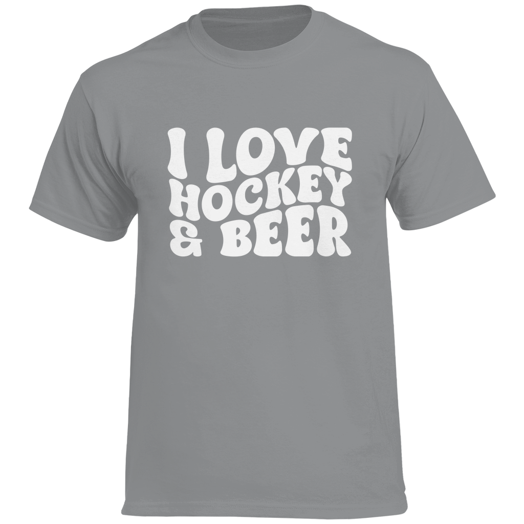 T-Shirt I LOVE HOCKEY & BEER