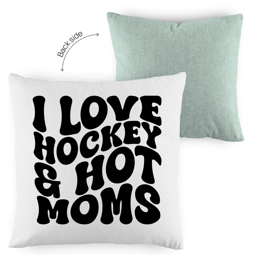 Kopfkissen zweifarbig I LOVE HOCKEY & HOT MOMS