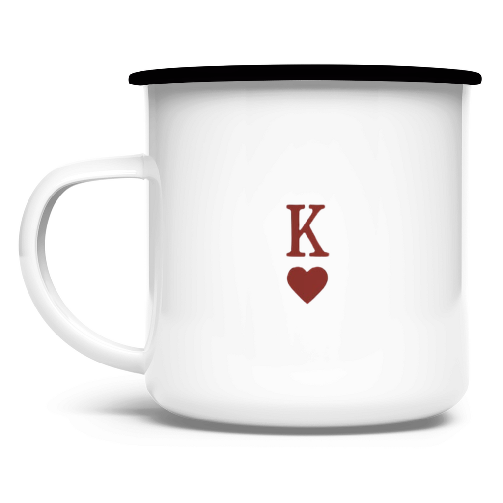 Emaille Tasse HOCKEY HERZKÖNIG