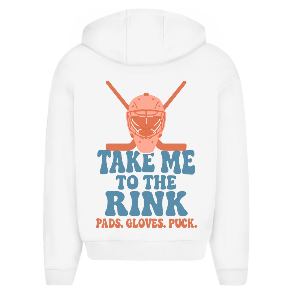 Oversize Zipper TAKE ME TO THE RINK GOALIE (back)