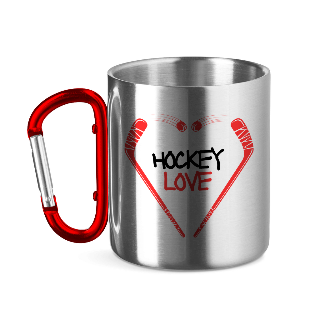 Edelstahltasse HOCKEYLOVE STICKHEART