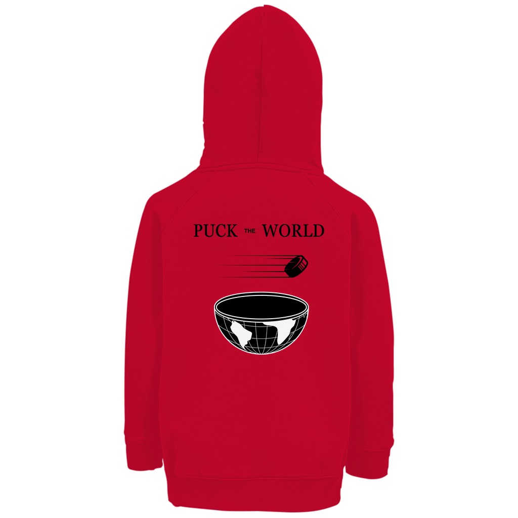 Kinder Hoodie PUCK THE WORLD (front&back)