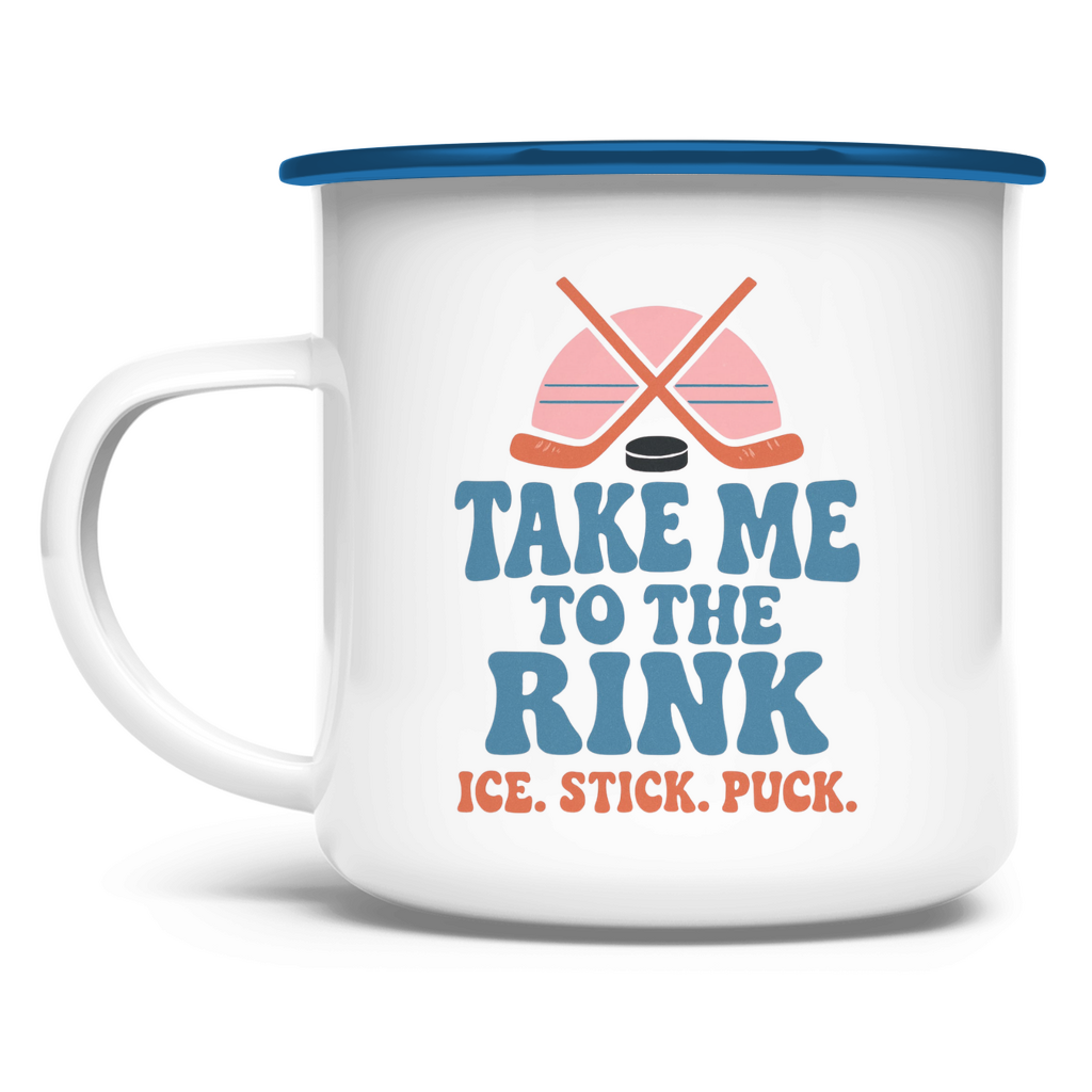 Emaille Tasse TAKE ME TO THE RINK