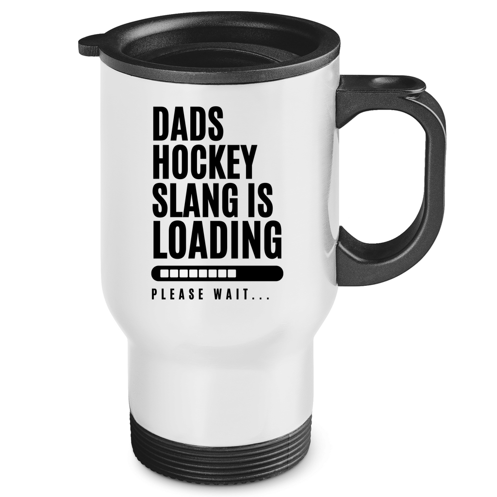 Edelstahl-Thermobecher HOCKEYDADS SLOGAN
