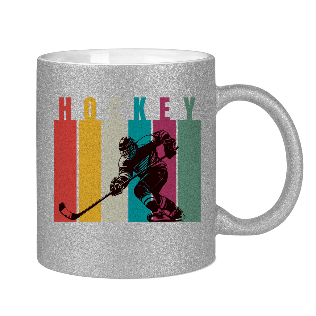 Glitzertasse COLOURFUL HOCKEYPLAYER