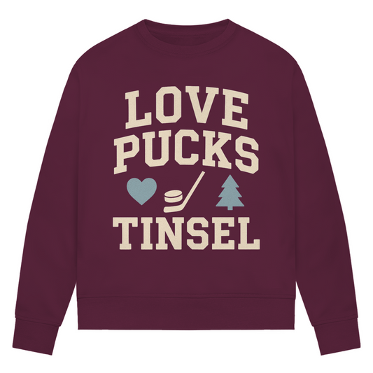 Ladies Sweatshirt LOVE, PUCKS & TINSEL