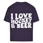 Oversize T-Shirt I LOVE HOCKEY & BEER (back)