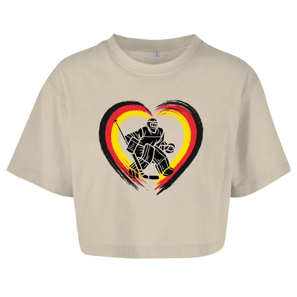 Ladies Crop Top HEART GERMANY GOALIE