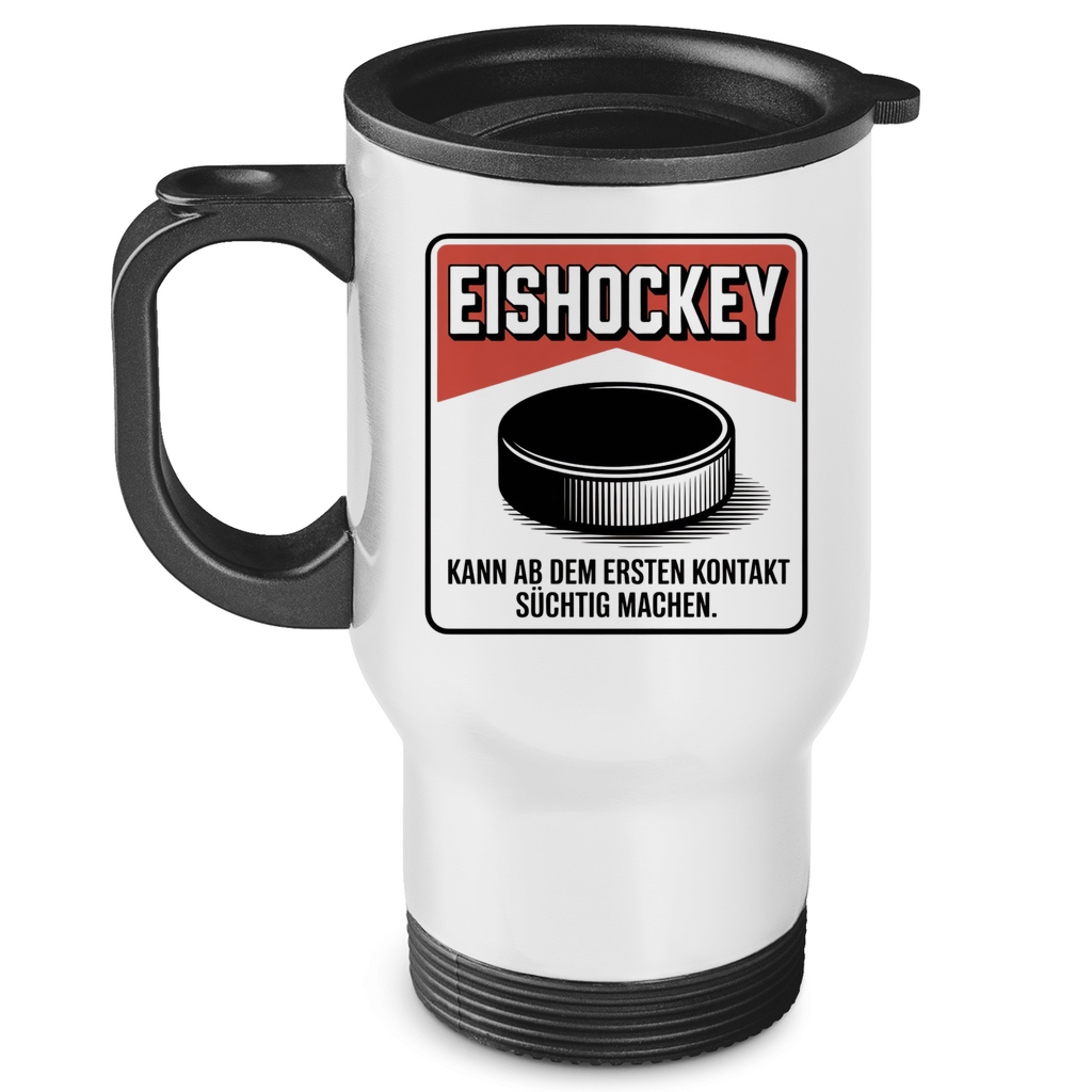 Edelstahl-Thermobecher  EISHOCKEY ZIGARETTENSCHACHTEL