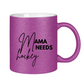 Glitzertasse MAMA NEEDS HOCKEY