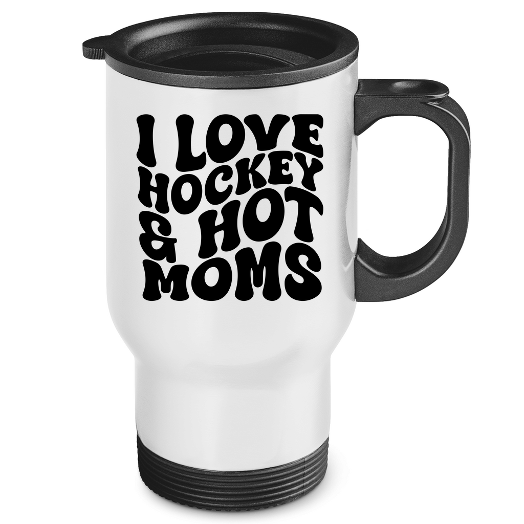 Edelstahl-Thermobecher I LOVE HOCKEY & HOT MOMS