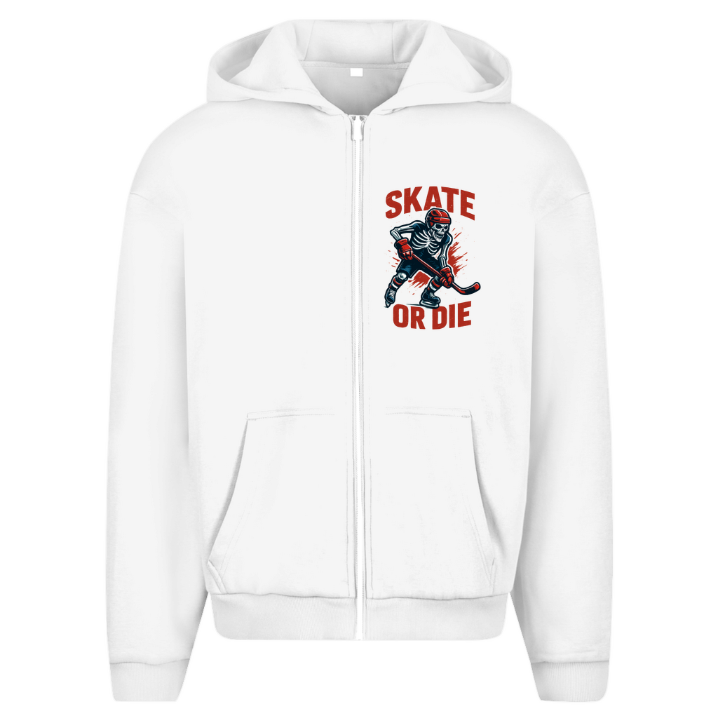 Oversize Zipper HALLOWEEN SKATE OR DIE (front&back)