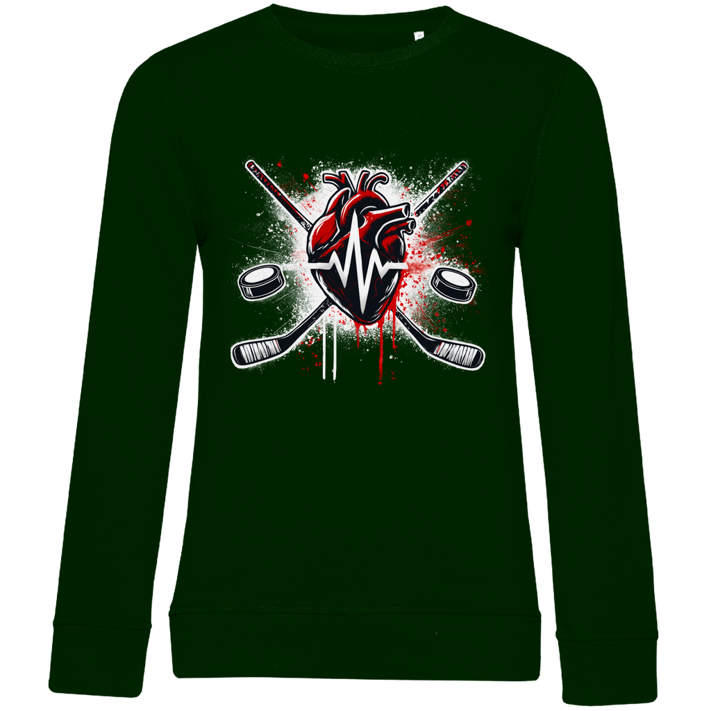 Ladies Sweatshirt HOCKEY HEARTBEAT