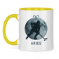 Tasse zweifarbig STERNZEICHEN ARIES / WIDDER