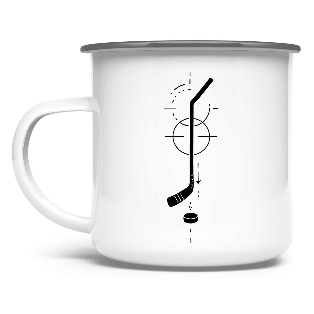 Emaille Tasse HOCKEYSTICK MODERN
