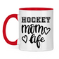 Tasse zweifarbig HOCKEY MOM LIFE