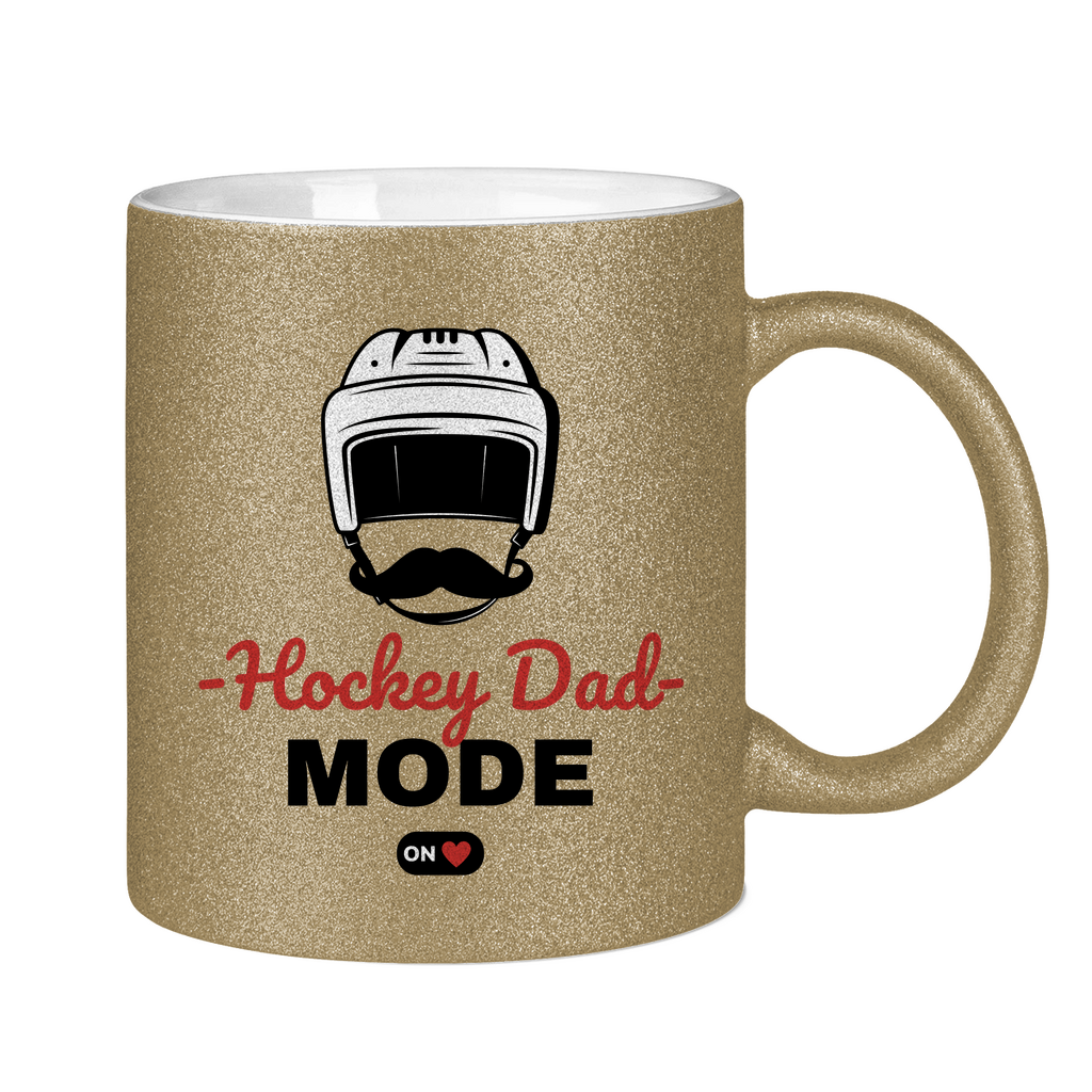 Glitzertasse HOCKEYDAD MODE