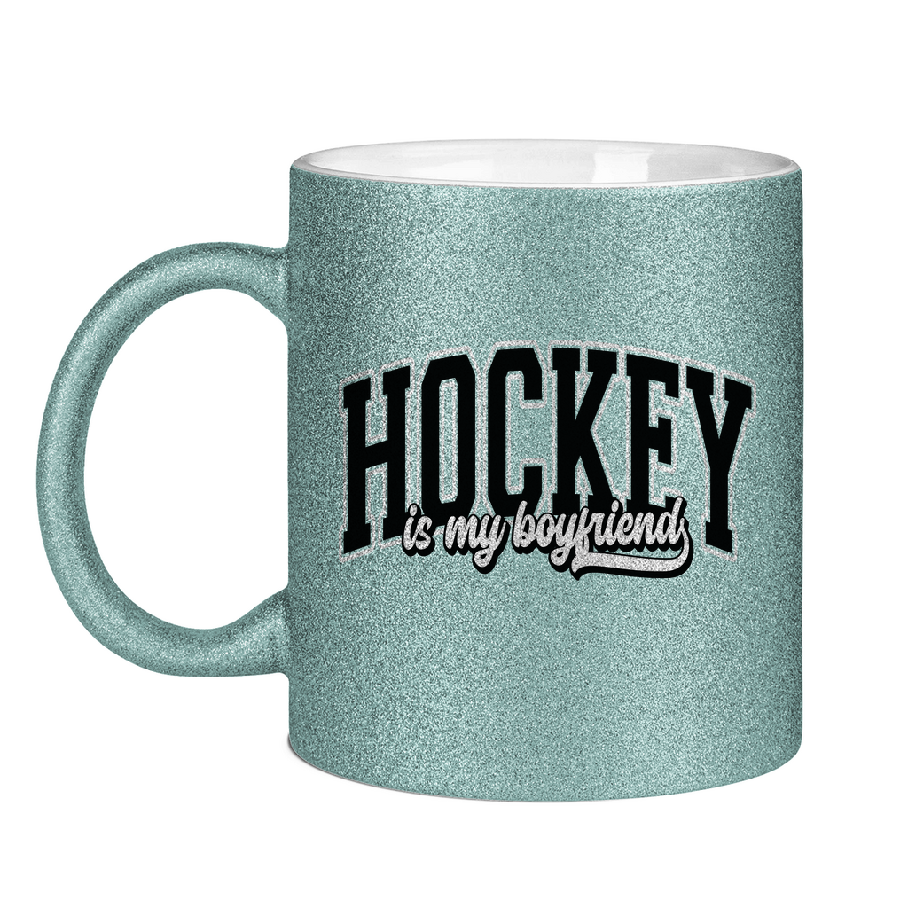 Glitzertasse HOCKEY IS MY BOYFRIEND