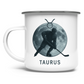 Emaille Tasse STERNZEICHEN TAURUS / STIER
