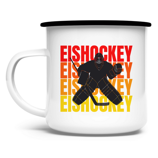 Emaille Tasse EISHOCKEY GOALIE