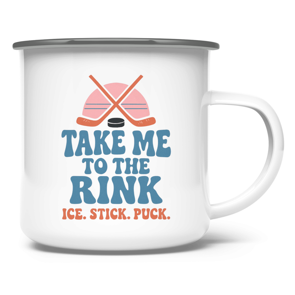 Emaille Tasse TAKE ME TO THE RINK