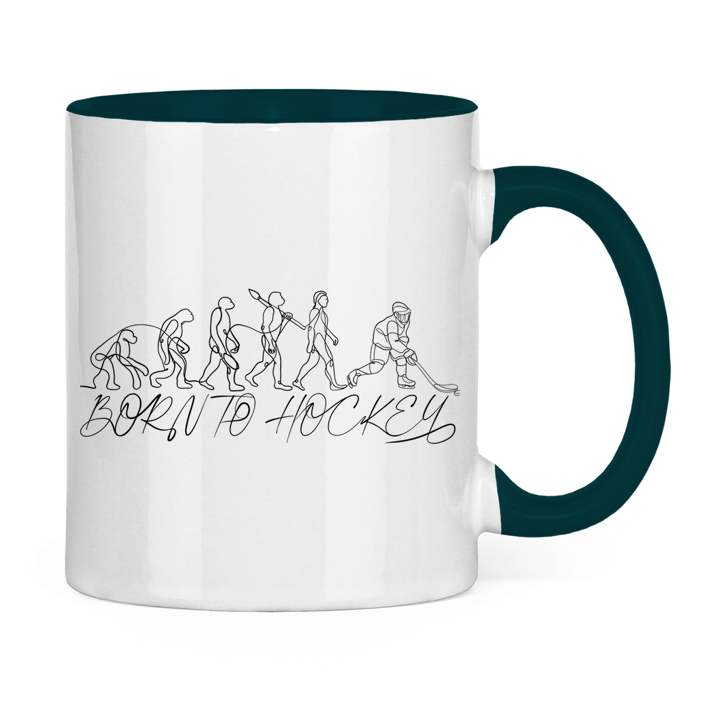 Tasse zweifarbig BORN TO HOCKEY EVULUTION
