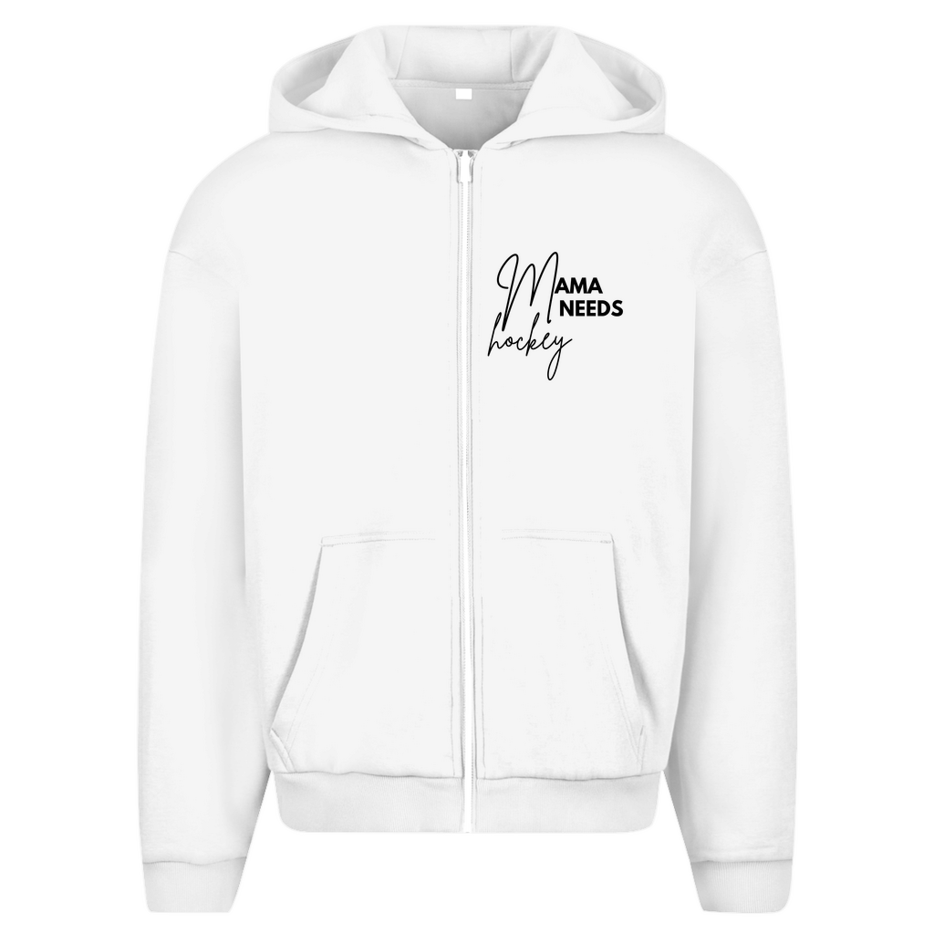 Oversize Zipper MAMA NEEDS HOCKEY (front&back)