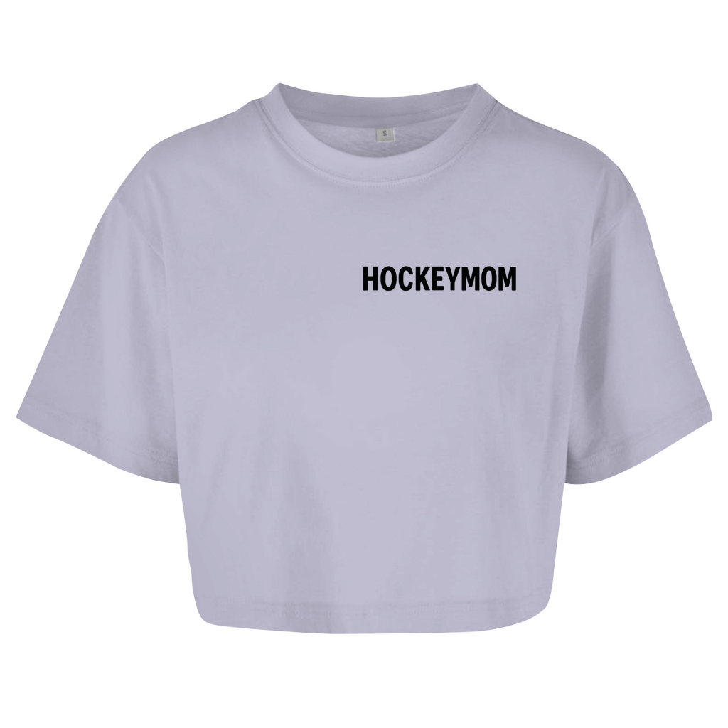 Ladies Crop Top HOCKEYMOM BRAIN (front&back)