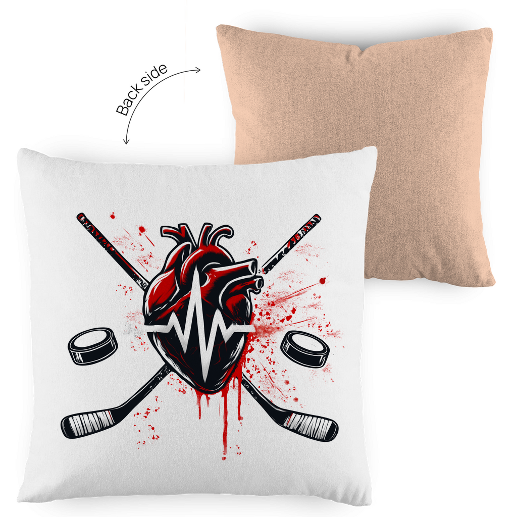 Kopfkissen zweifarbig HOCKEY HEARTBEAT