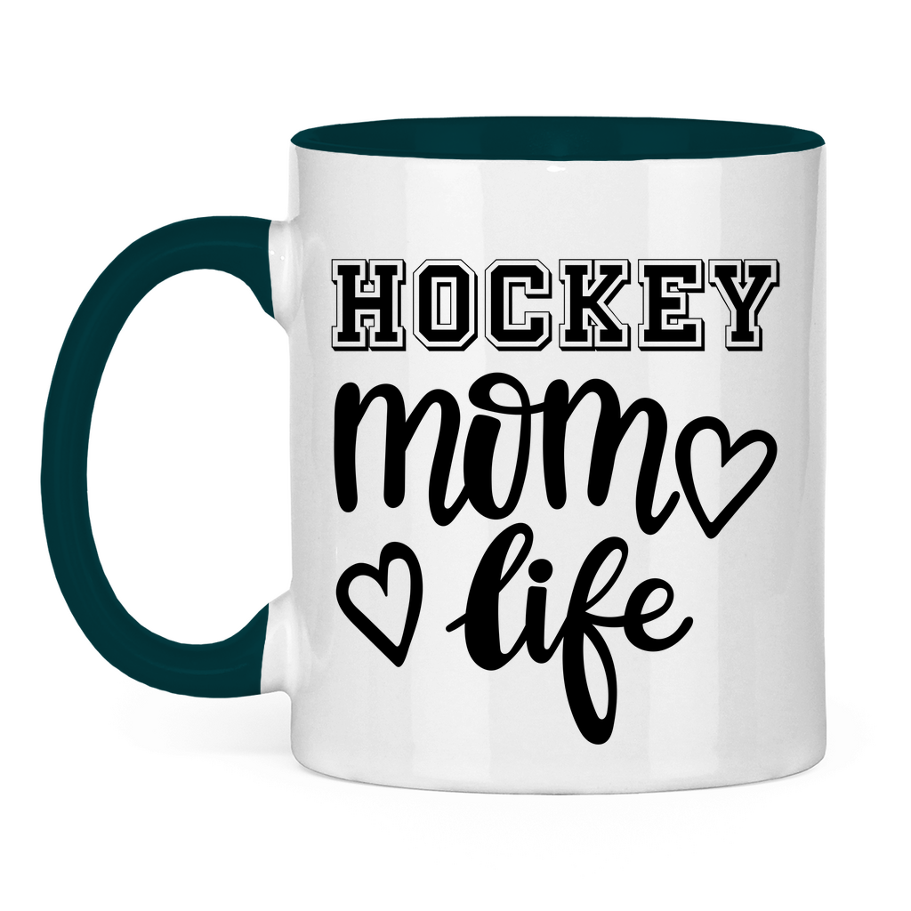 Tasse zweifarbig HOCKEY MOM LIFE