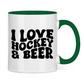 Tasse zweifarbig  I LOVE HOCKEY & BEER