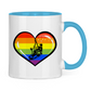 Tasse zweifarbig RAINBOW SKATE HEART