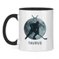 Tasse zweifarbig STERNZEICHEN TAURUS / STIER