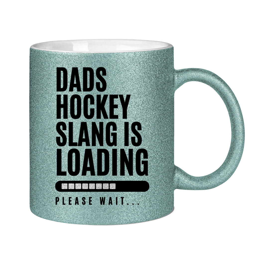 Glitzertasse HOCKEYDADS SLOGAN