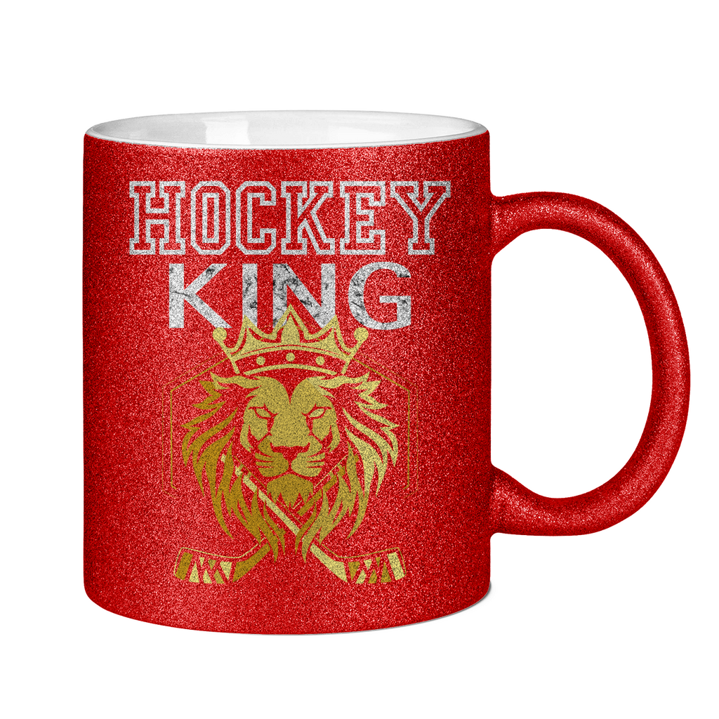 Glitzertasse HOCKEYKING LION