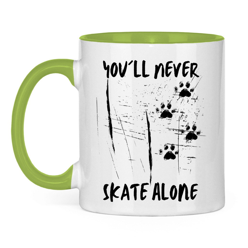 Tasse zweifarbig NEVER SKATE ALONE