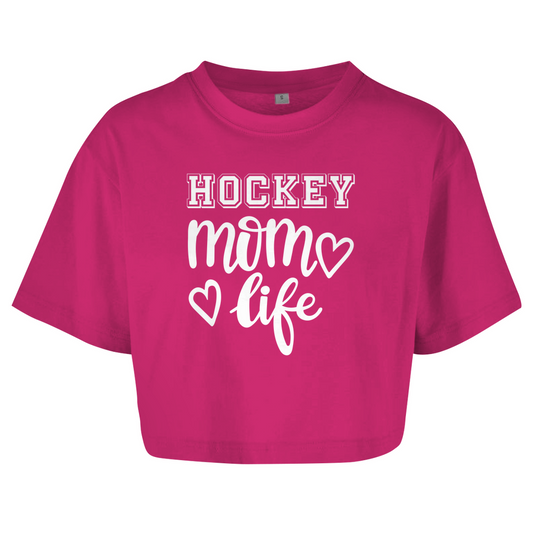 Ladies Crop Top HOCKEY MOM LIFE