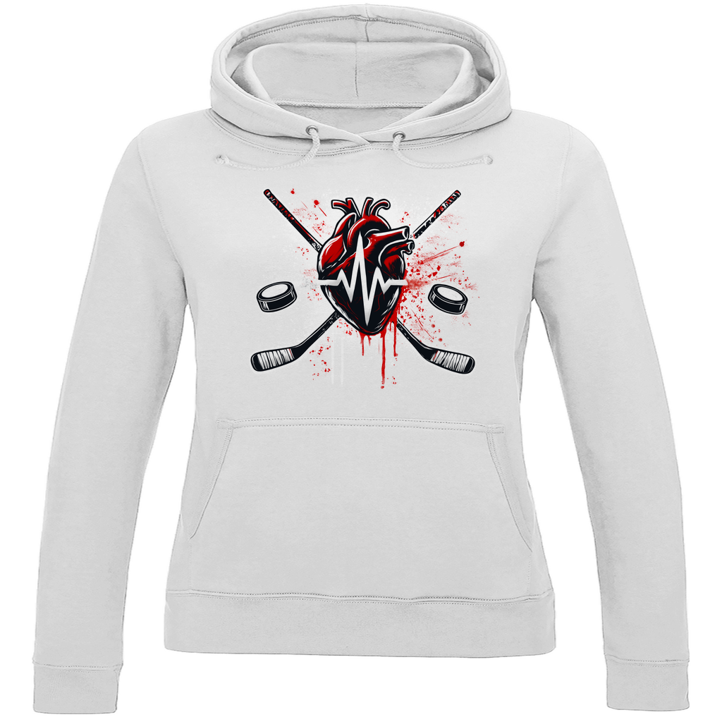 Ladies Hoodie HOCKEY HEARTBEAT