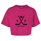 Ladies Oversize Crop Top WTF BLACK