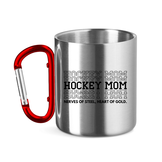 Edelstahltasse HOCKEYMOM NERVES & HEART