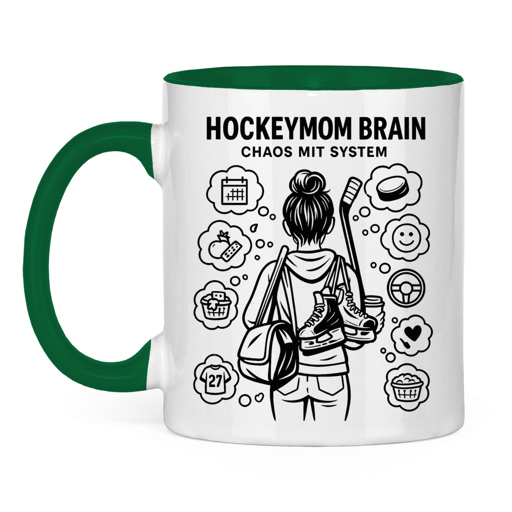 Tasse zweifarbig HOCKEYMOM BRAIN